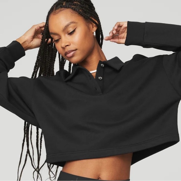 alo yoga Polo Henley Pullover NWT - Picture 2 of 7